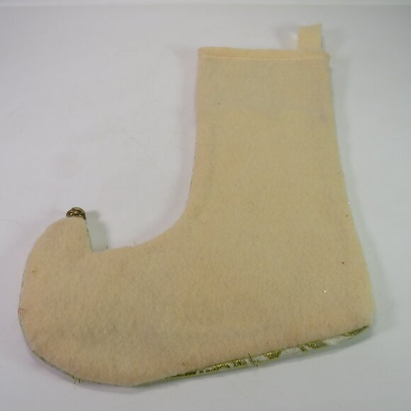 Brocade and Tapestry Stocking burgundy & gold one sided Christmas Victorian - Picture 5 of 7